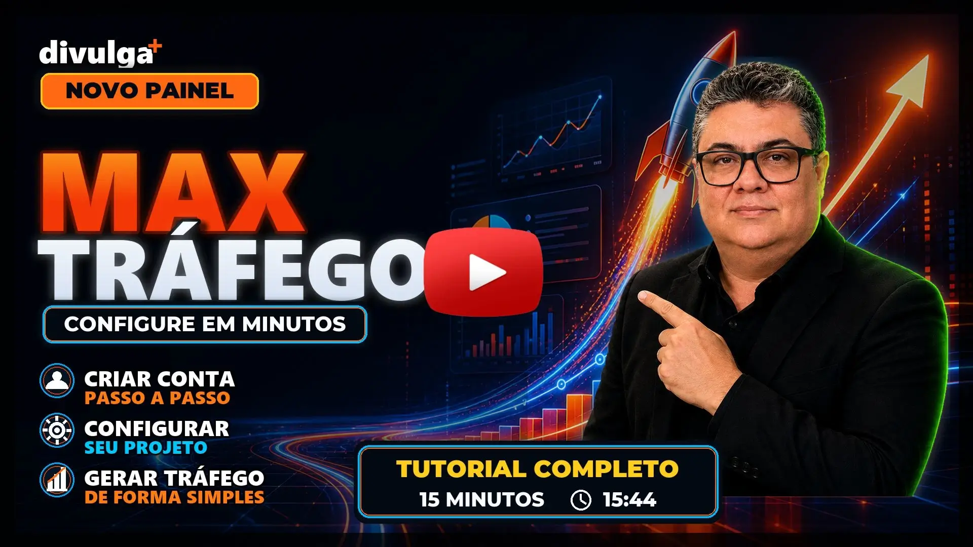 Tutorial completo do novo painel MaxTráfego: criar conta, configurar projeto e gerar tráfego