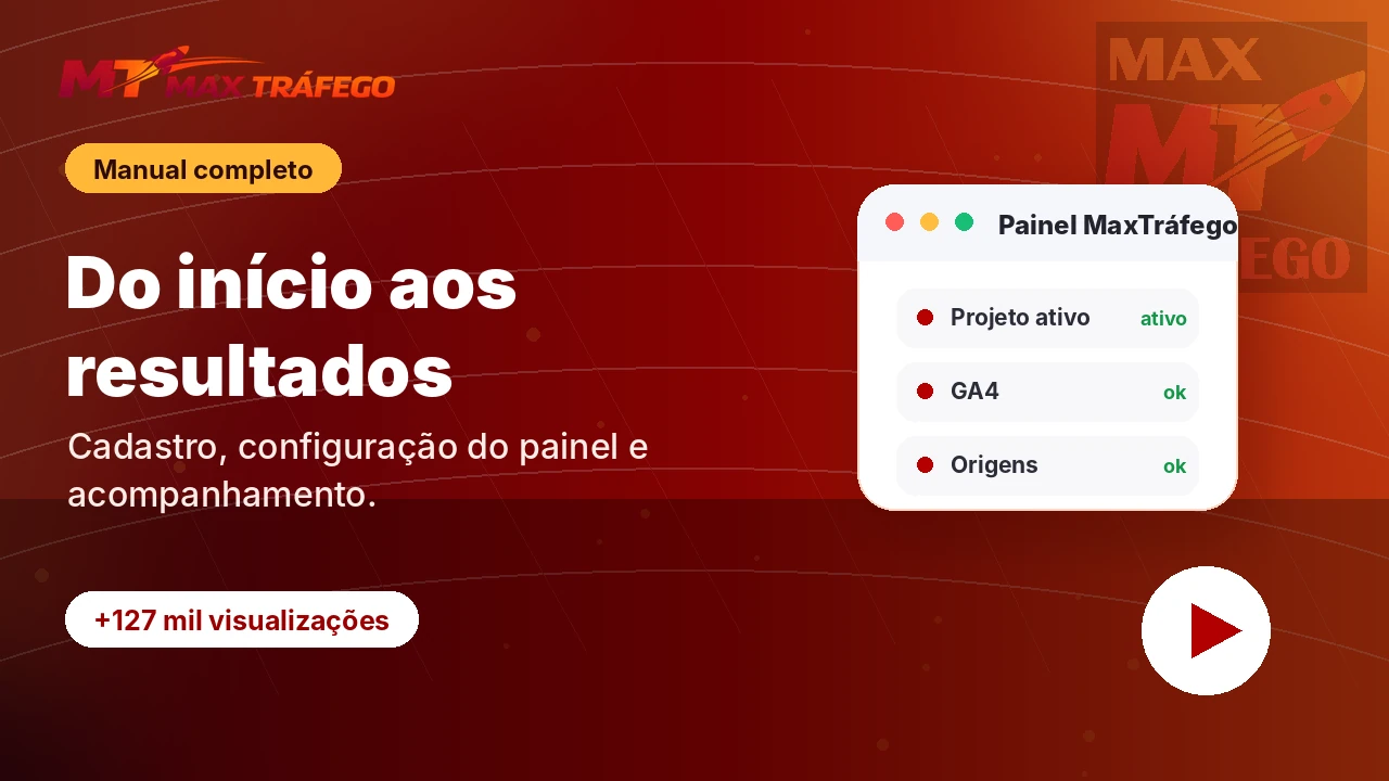 Vídeo MaxTráfego do início aos resultados